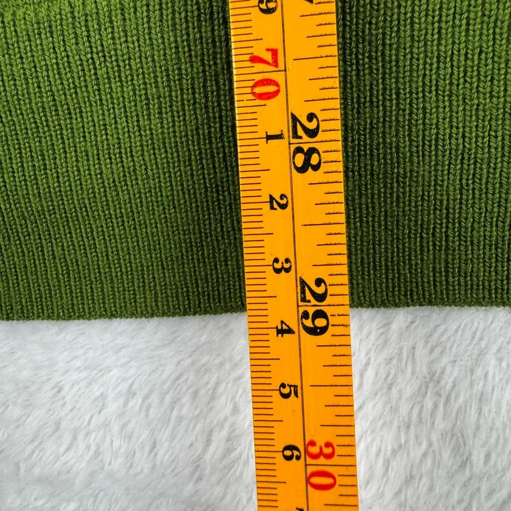 Banana Republic Sweater Mens XL Green Italian Merino Wool Crew Neck Raglan